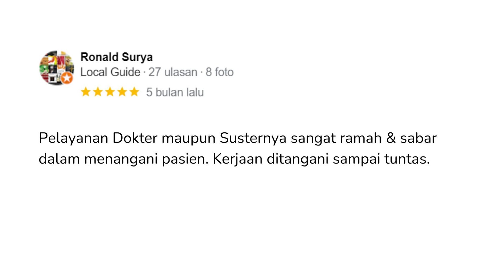 Ulasan tentang pelayanan klinik gigi Dental 21