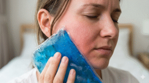 Kompres Dingin dari Luar Pipi